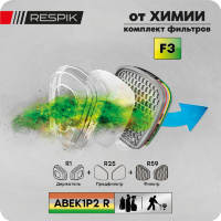 Комплект фильтров RESPIK® F3 для дезинфекции и дезинсекции