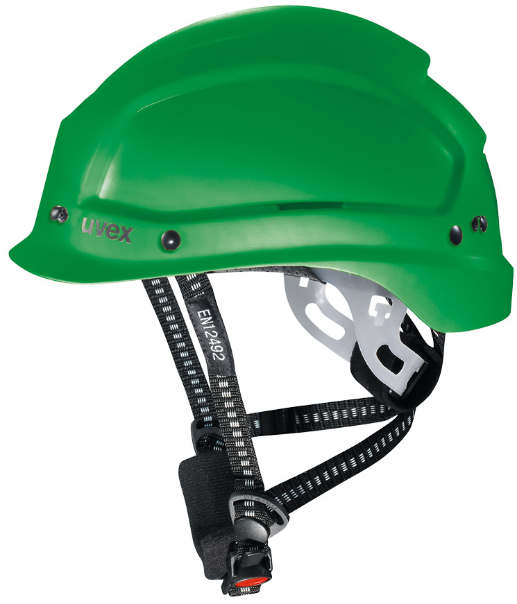Каска защитная (строительная, альпинистская) UVEX™ Феос Алпайн 9773.450 с храповиком | Цвет: зелёный