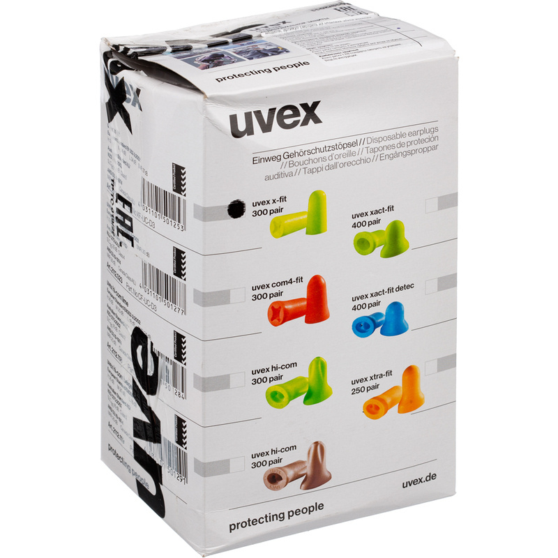 Противошумные вкладыши (беруши) без шнурка UVEX™ X-fit 2112.022 для диспенсера / 300 пар