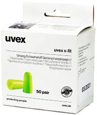 Противошумные вкладыши (беруши) без шнурка UVEX™ X-fit 50 пар 2112.013