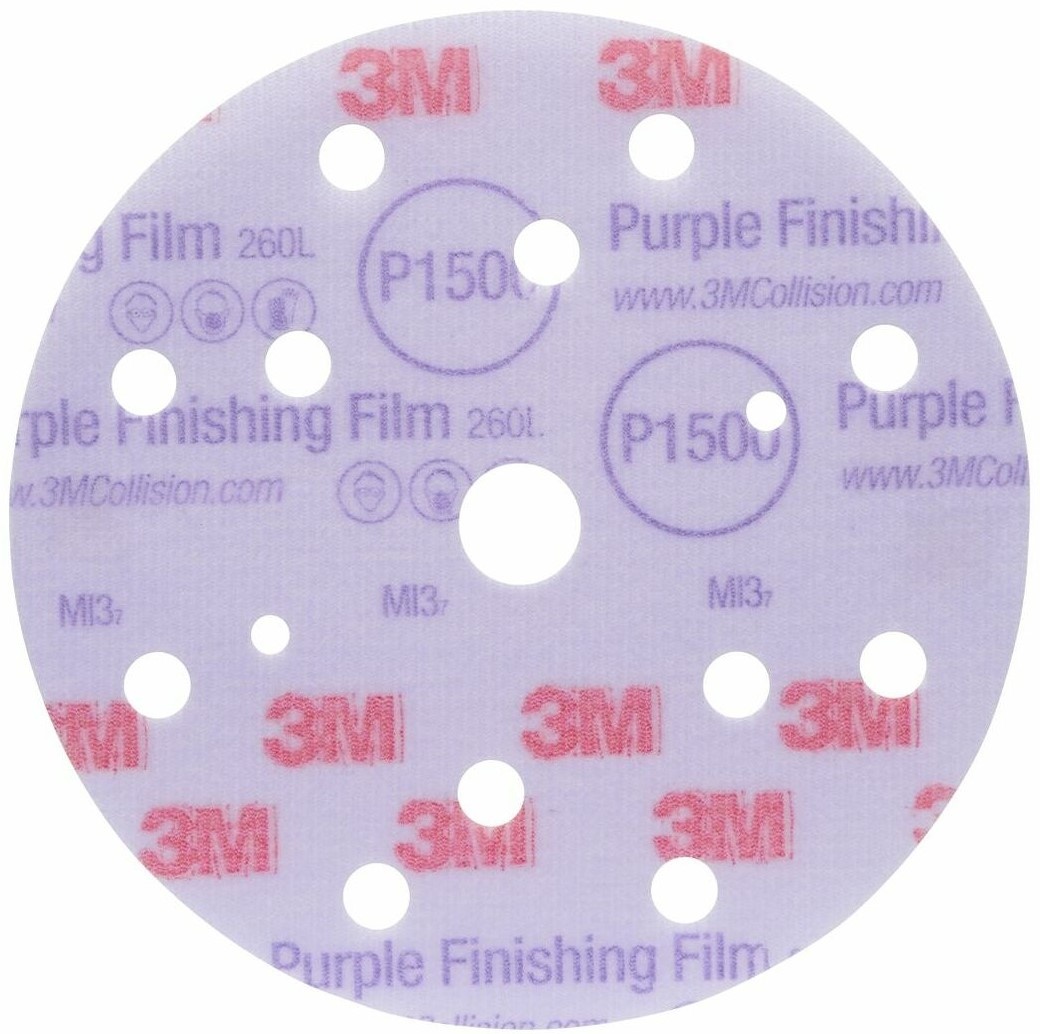 Абразивный круг 3M™ Hookit™ Purple P1500, 150 мм | 51154 серии 260L