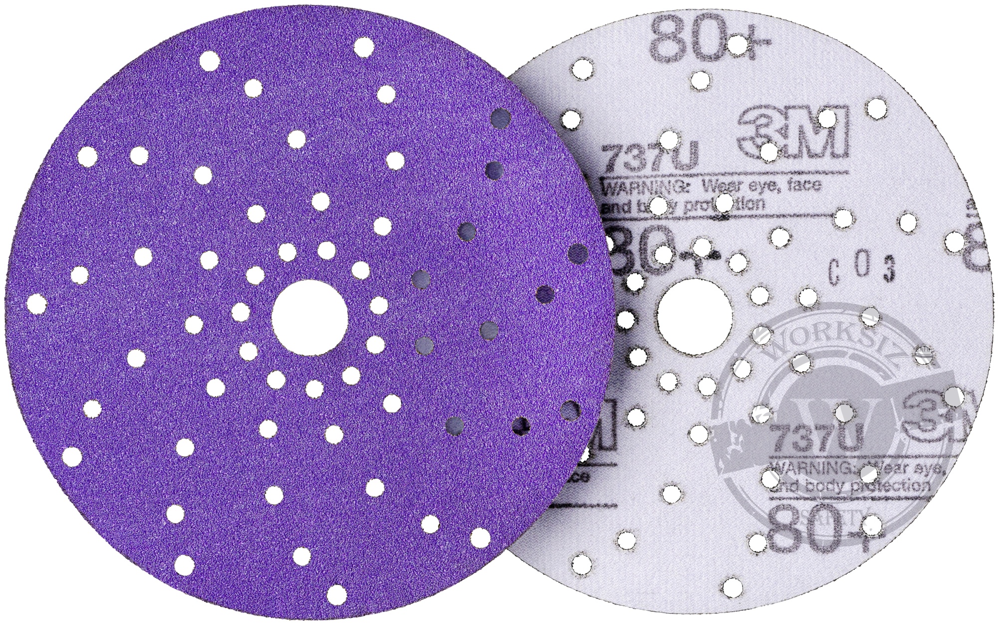 Абразивный круг 3M™ Hookit™ Purple+ Cubitron™ II P80+, 150 мм | 51369 серии 737U 