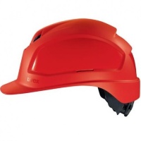 Каска защитная (строительная) UVEX™ Феос IES 9772.340 с храповиком | Цвет: красный